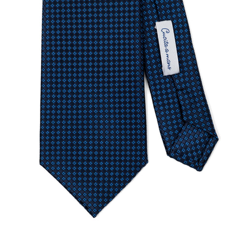 Cravatta In Seta Rombo Blu