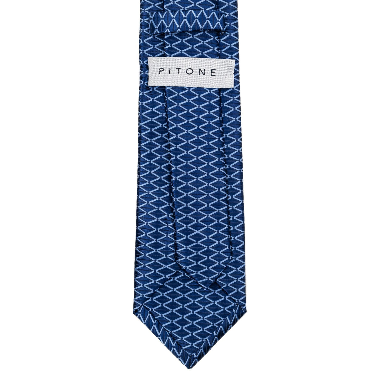Cravatta In Seta Diagonale Blu/Azzurro