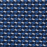 Cravatta In Seta ZigZag Blu/Cielo