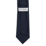 Cravatta In Seta Quadratino Nero/Giallo