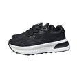 Sneakers da donna Ellesse Kelsie in mesh tecnico nero con suola chunky strutturata e lacci coordinati.