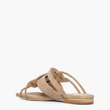 Ciabatta flat Gagliotta in camoscio taupe