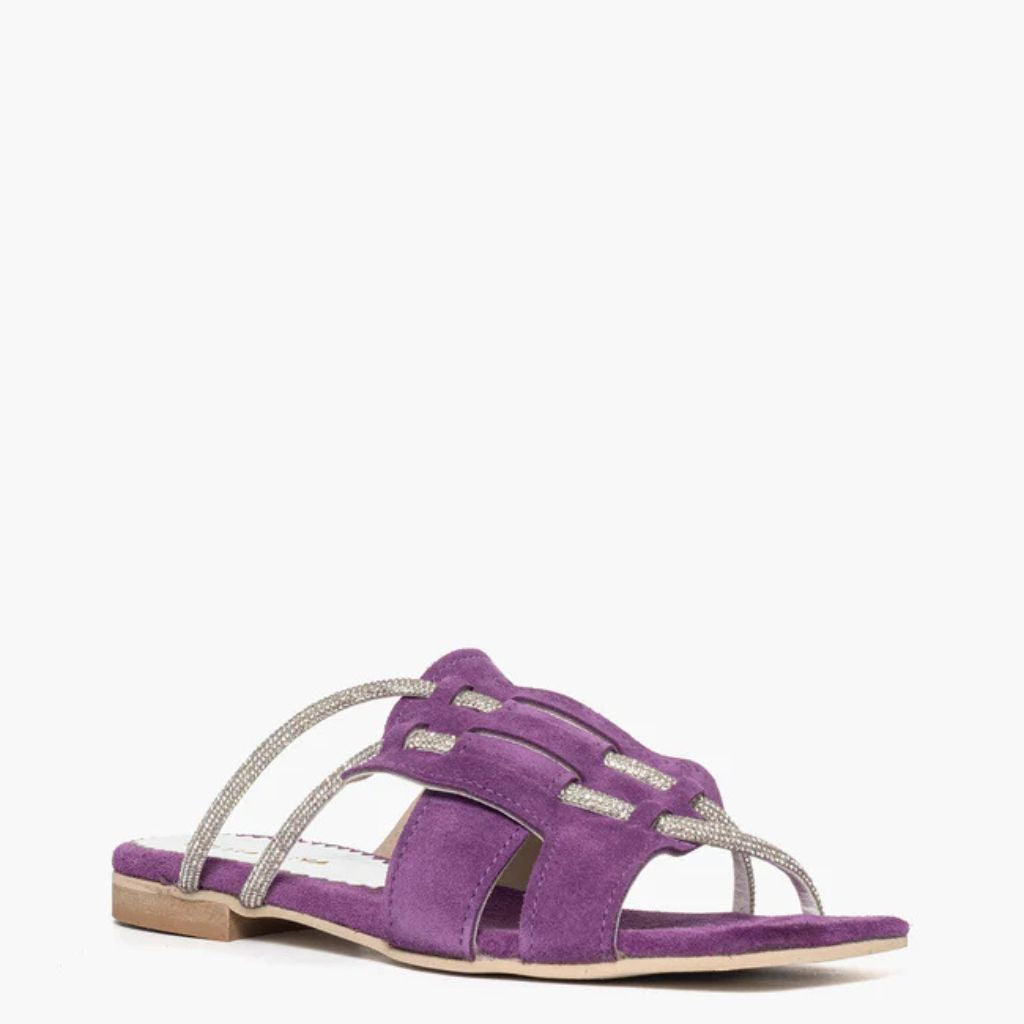 Ciabatta flat Gagliotta in camoscio viola