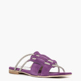 Ciabatta flat Gagliotta in camoscio viola