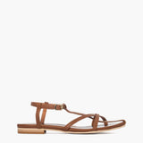Sandalo da donna in pelle color cuoio