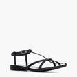 Sandalo da donna in pelle nera