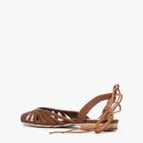Sandalo flat Gagliotta in pelle cuoio