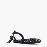Sandalo flat Gagliotta in pelle nera