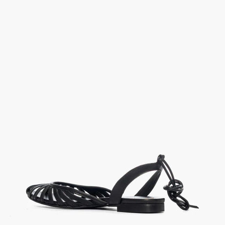 Sandalo flat Gagliotta in pelle nera