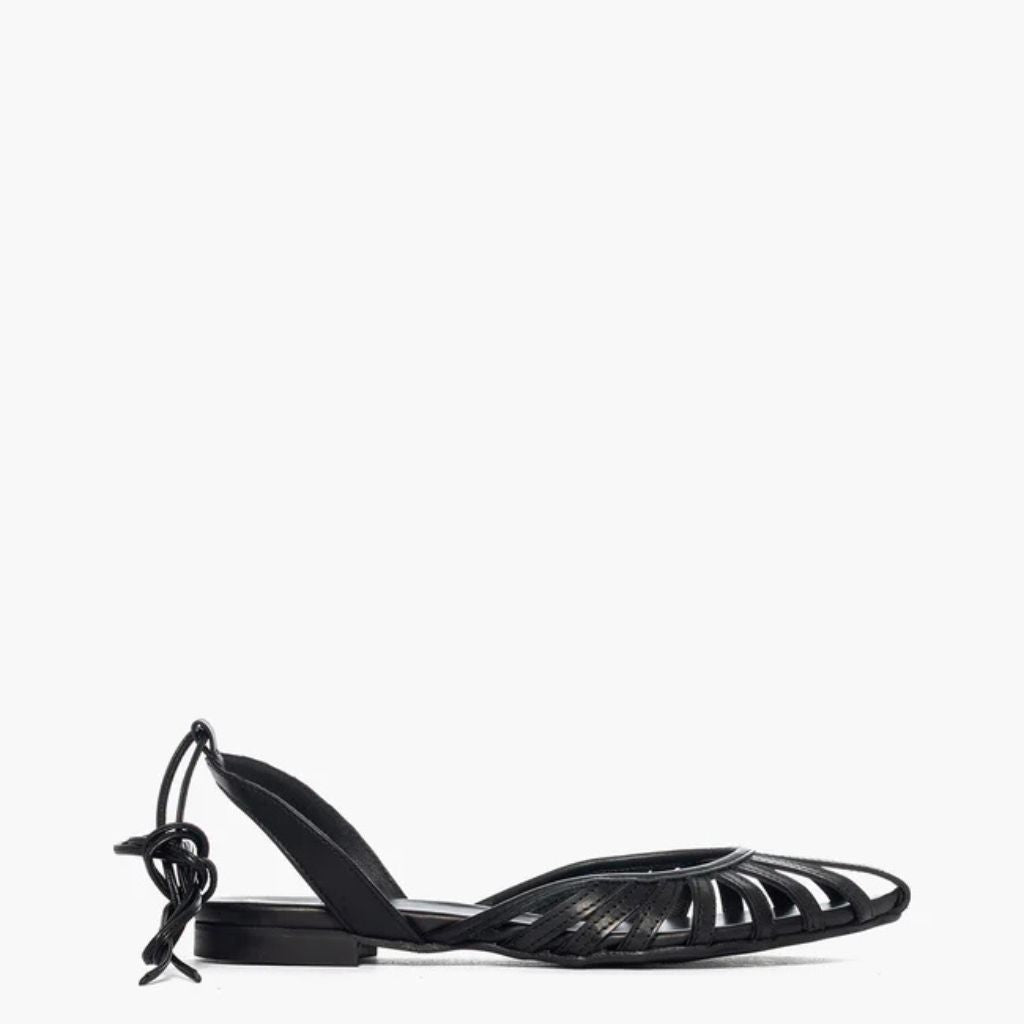 Sandalo flat Gagliotta in pelle nera