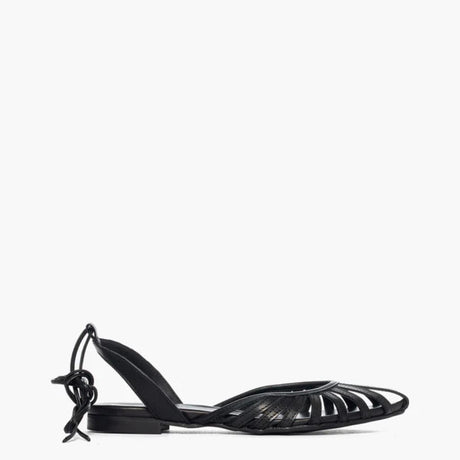 Sandalo flat Gagliotta in pelle nera