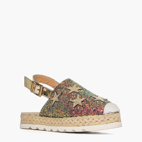 Sandalo flatform Gagliotta in glitter multicolor