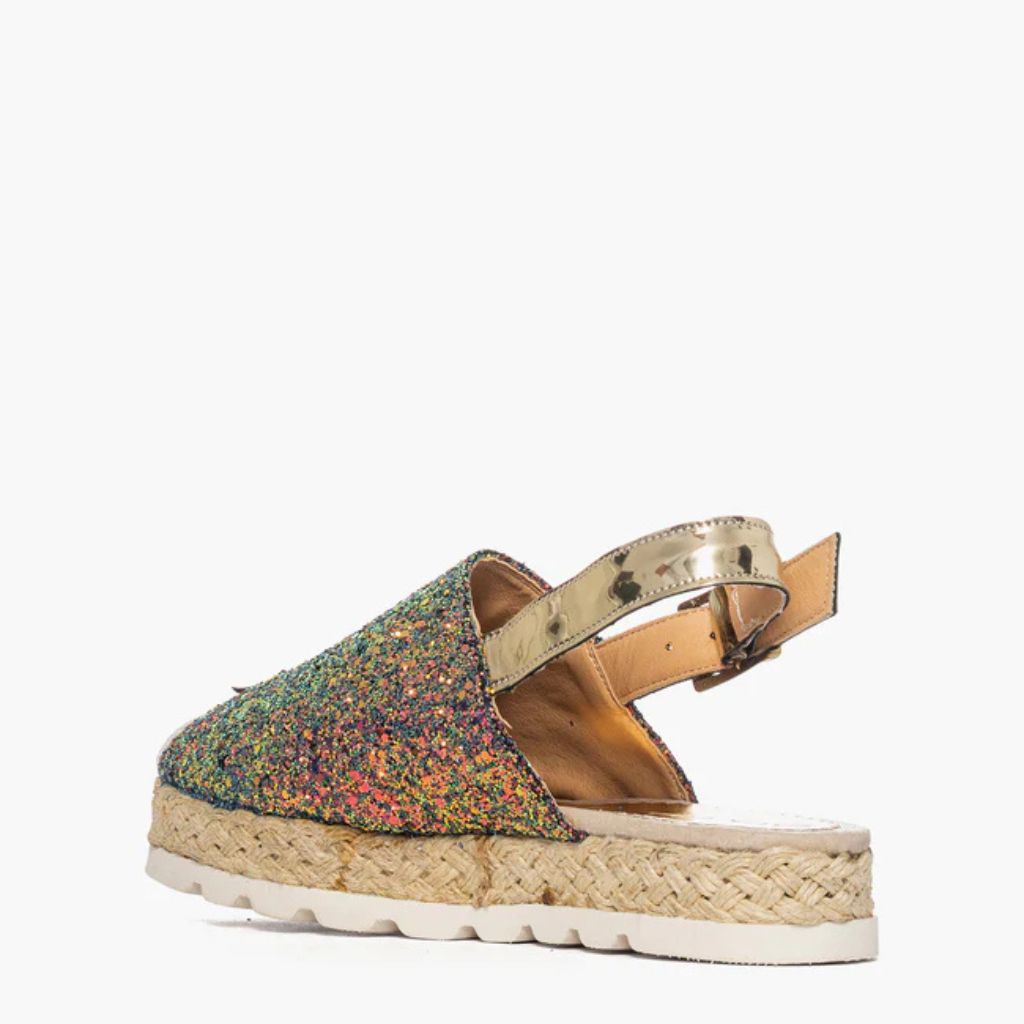 Sandalo flatform Gagliotta in glitter multicolor