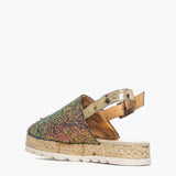 Sandalo flatform Gagliotta in glitter multicolor