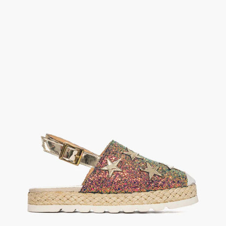 Sandalo flatform Gagliotta in glitter multicolor