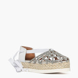 Espadrillas Gagliotta in glitter argento