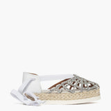 Espadrillas Gagliotta in glitter argento