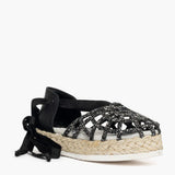 Espadrillas Gagliotta in glitter nero