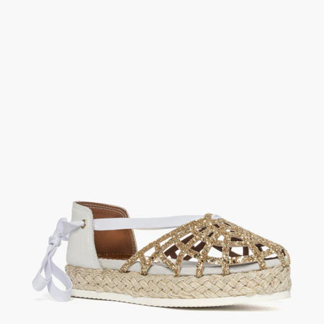 Espadrillas Gagliotta in glitter oro