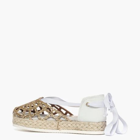 Espadrillas Gagliotta in glitter oro