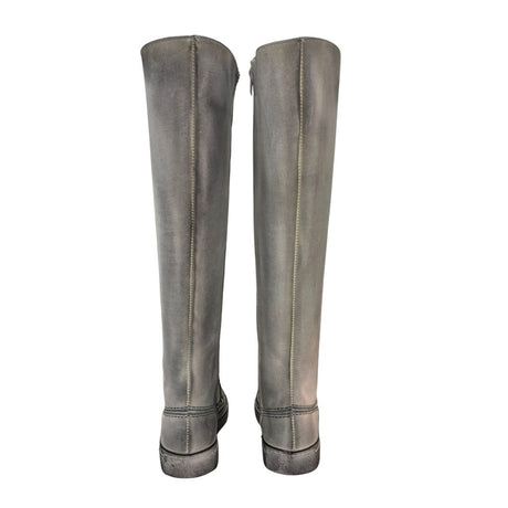 Sneaker boot cuissarde bianco vintage con cerniera interna