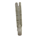 Stivale over-the-knee in camoscio ghiaccio con traforazione floreale geometrica