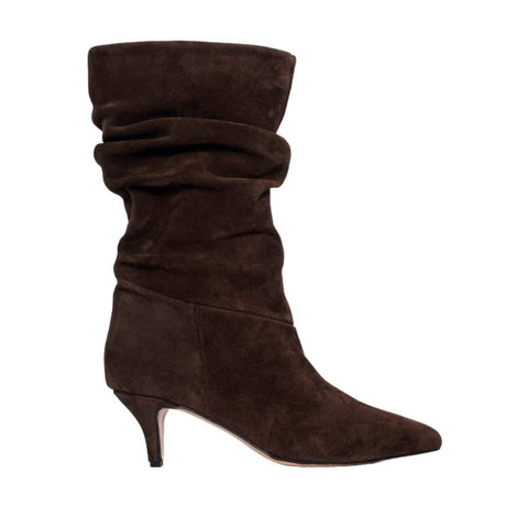 Stivale in camoscio marrone Gagliotta Agua 2433 con gambale arricciato