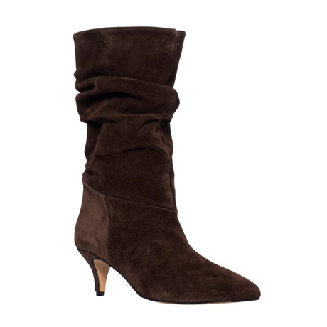 Stivale in camoscio marrone Gagliotta Agua 2433 con gambale arricciato