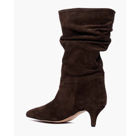 Stivale in camoscio marrone Gagliotta Agua 2433 con gambale arricciato