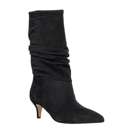 Stivale in camoscio nero Gagliotta Agua 2433 con gambale arricciato