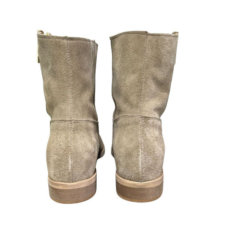 Stivaletto taupe in camoscio Gagliotta Roma V80 con rialzo interno