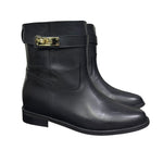 Gagliotta Stivaletto Con Rialzo Pelle Nero Roma v.42