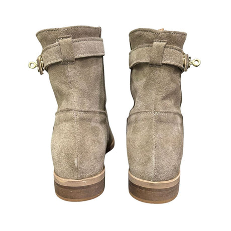 Stivaletto taupe in camoscio Gagliotta Roma con rialzo interno