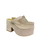 Sabot Gagliotta GC in camoscio taupe con rete