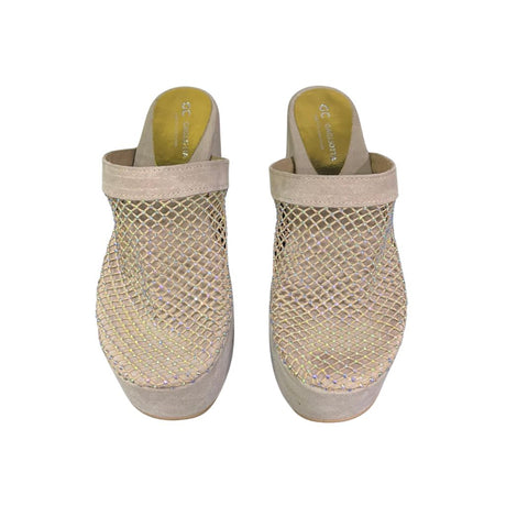 Sabot Gagliotta GC in camoscio taupe con rete