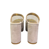 Sabot Gagliotta GC in camoscio taupe con rete