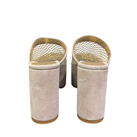 Sabot Gagliotta GC in camoscio taupe con rete