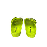 Sandalo Gioselin EVA doppia fascia con fibbia, color verde lime.