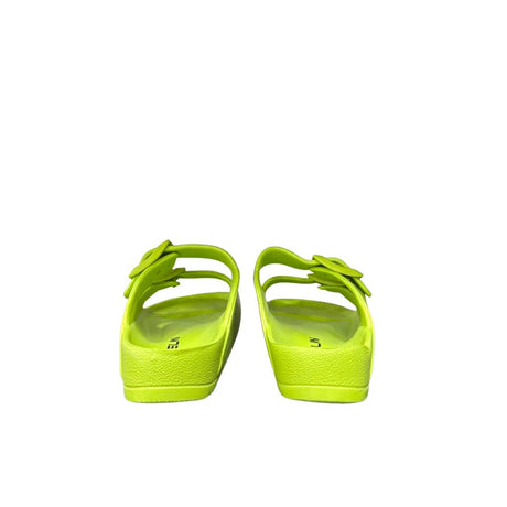 Sandalo Gioselin EVA doppia fascia con fibbia, color verde lime.