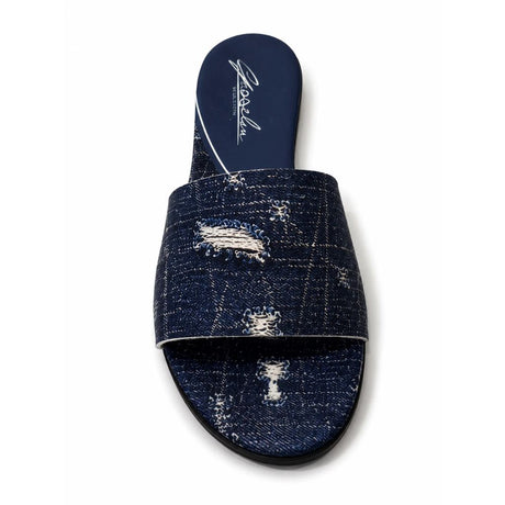 Sandalo Gioselin fantasia effetto denim strappato