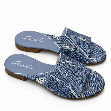 Sandalo Gioselin fantasia effetto denim