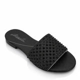 Sandalo Gioselin total black con strass