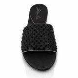 Sandalo Gioselin total black con strass