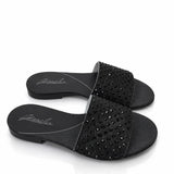 Sandalo Gioselin total black con strass