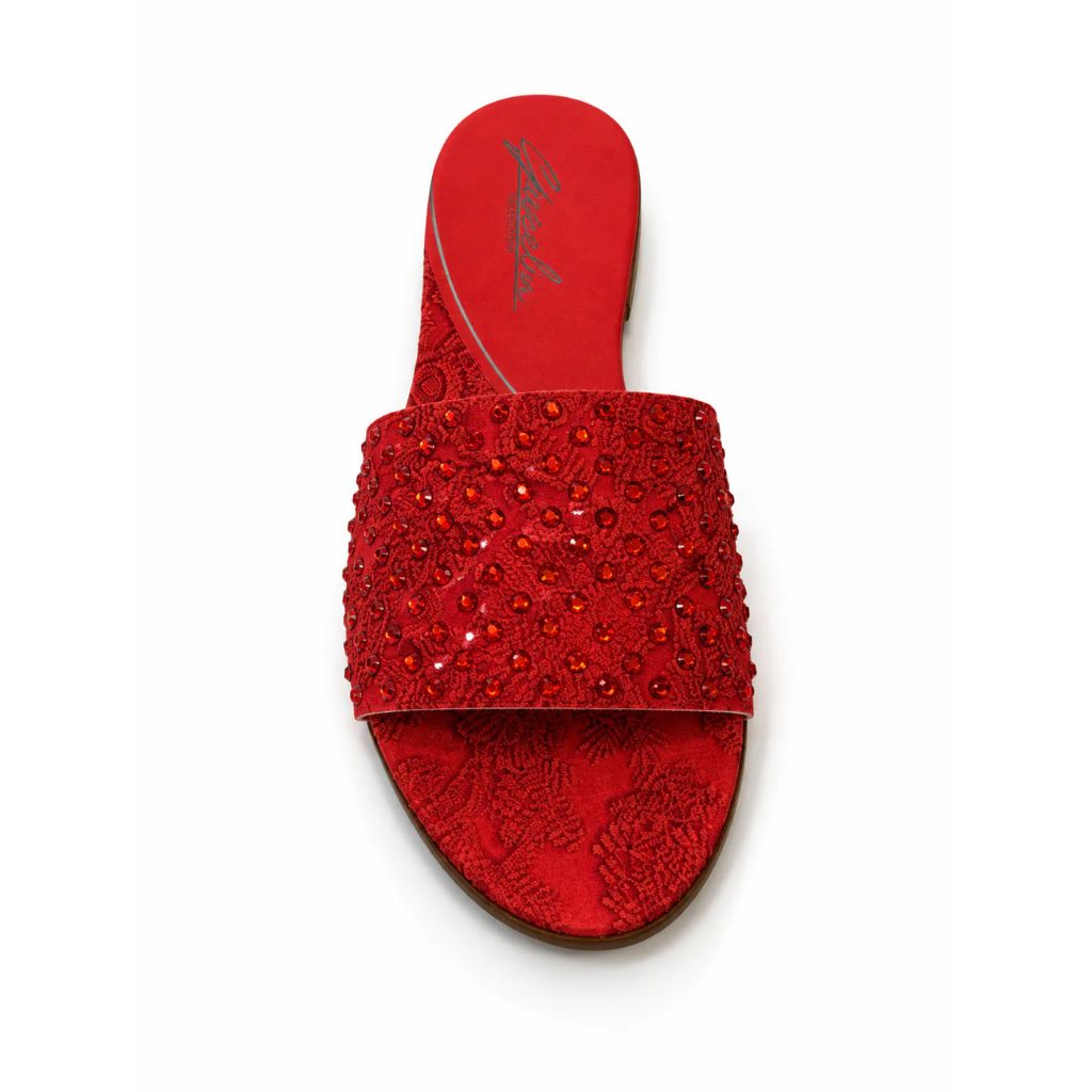 Sandalo Gioselin arancio con pizzo e strass