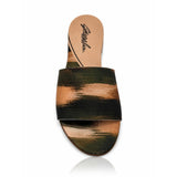 Sandalo Gioselin fantasia tie-dye nero e ramato