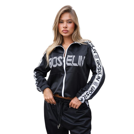 Tuta completa da donna Gioselin Pearl nera in tessuto acetato