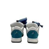 Sneaker alta Jammers London bianca con maxi lacci blu