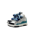Sneaker alta Jammers London bianca con maxi lacci blu