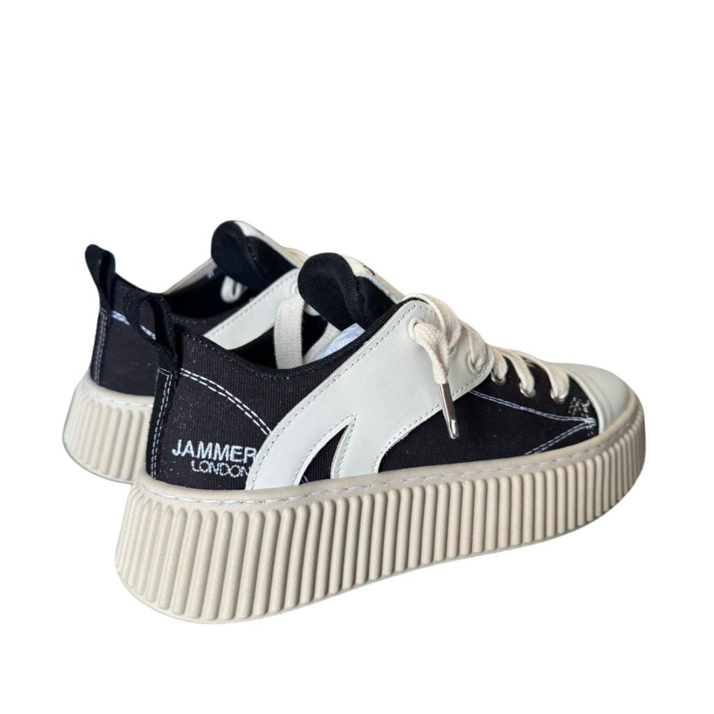 Sneaker Jammers London bicolore nero e bianco